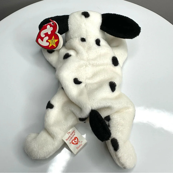 Ty Beanie Babies 1996 Dotty Dalmatian Dog w/ hang tag tush tag - Picture 3 of 9